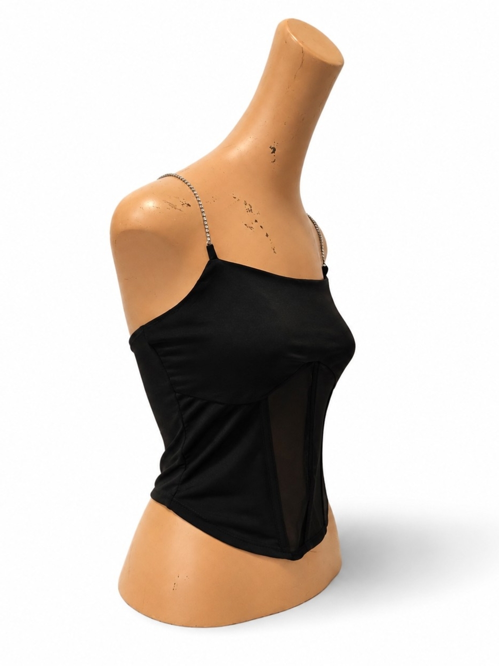 Black Rue21 mesh corset with A Thong Cut - Small